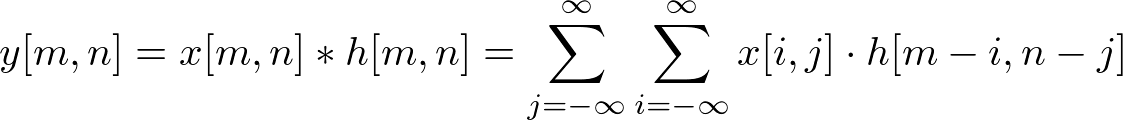 Definition of 2D convolution