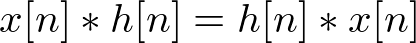 convolution is commutative