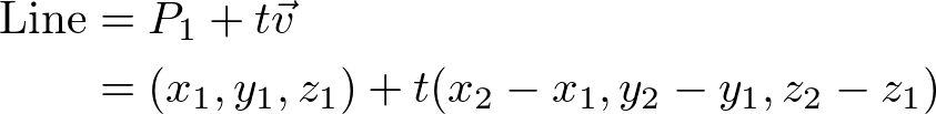 parametric line equation