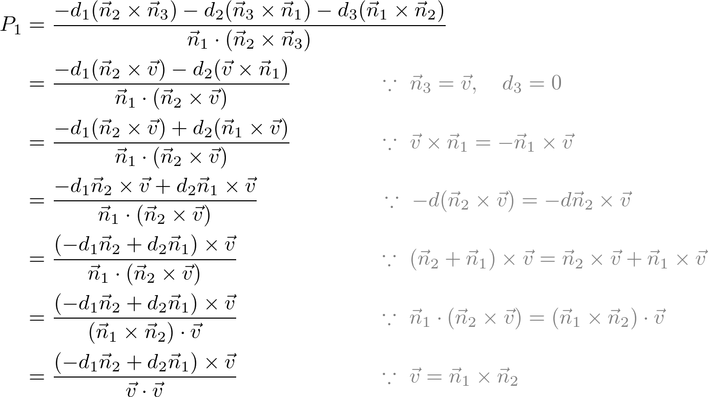 Intersection Of 2 Plane Equations