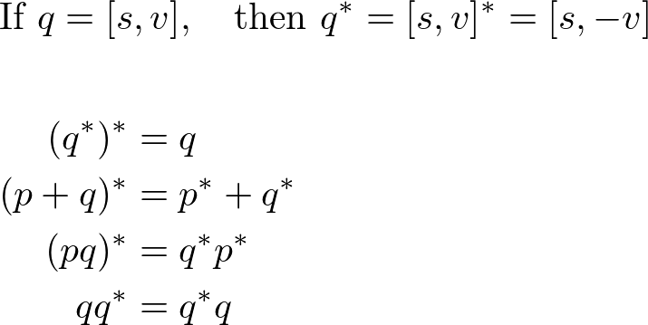 quaternion conjugate