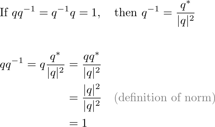 quaternion inverse