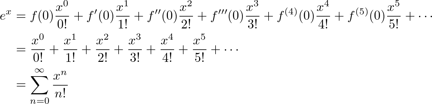 MacLaurin Series Of Exponential Function