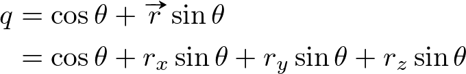 quaternion with rotation axis and angle