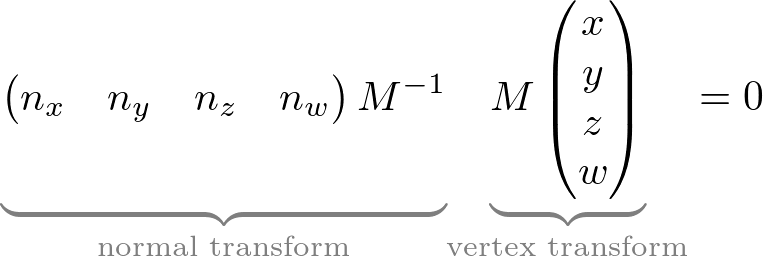 matrix form of plane equation