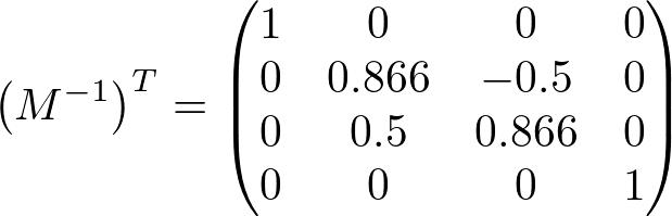 inverse transpose matrix