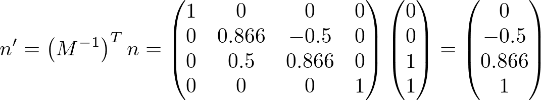 transformed normal