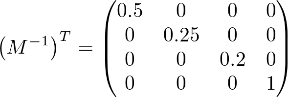 inverse transpose matrix