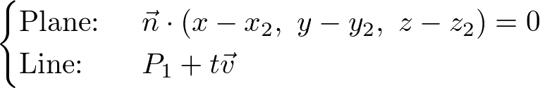 linear system of plane and line