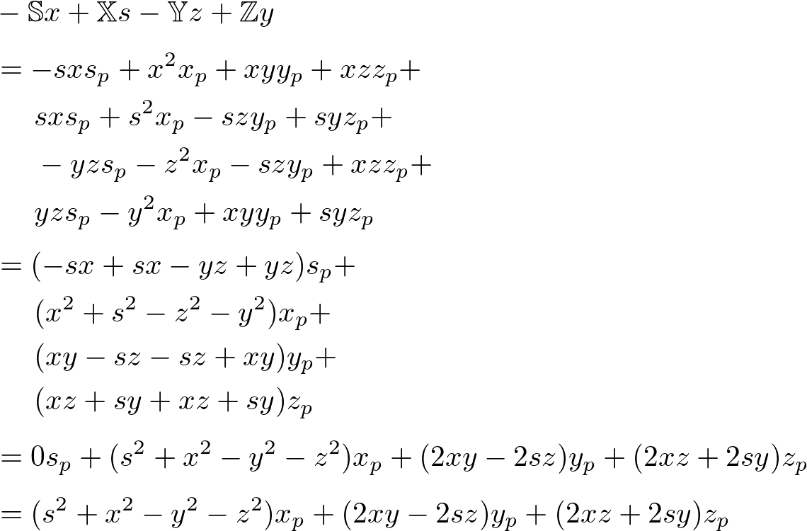 quaternion x