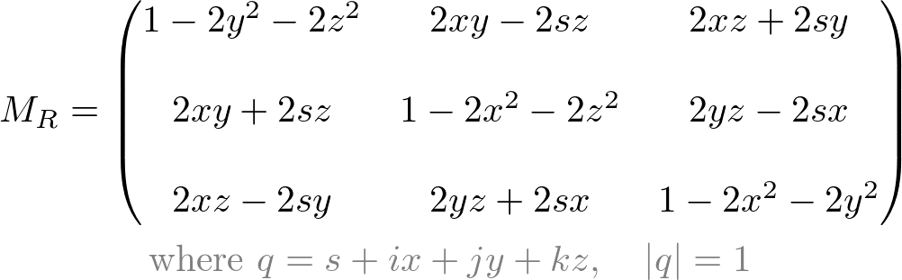3x3 rotation matrix