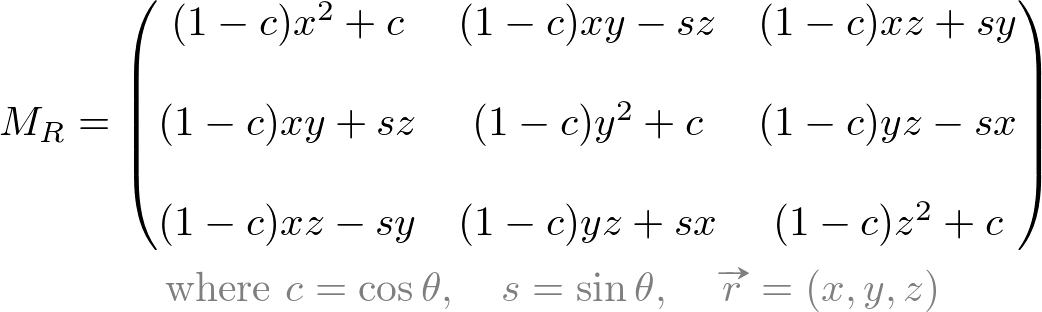 3x3 rotation matrix