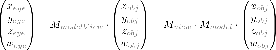 OpenGL eye coordinates