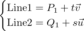 linear system of 2 lines