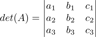 determinant A