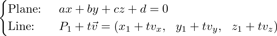 linear system of plane and line