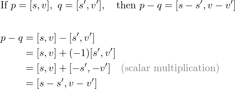 quaternion subtraction