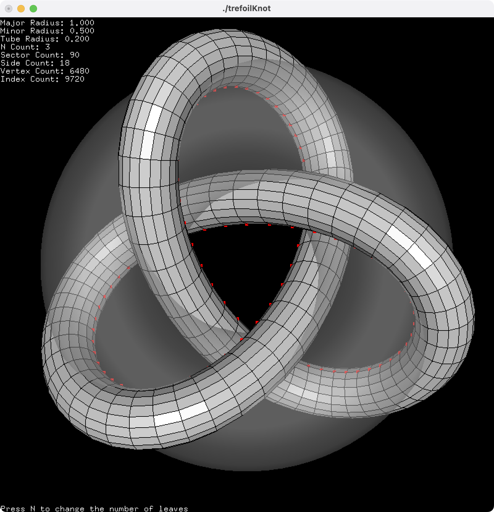 example of drawing trefoil knot