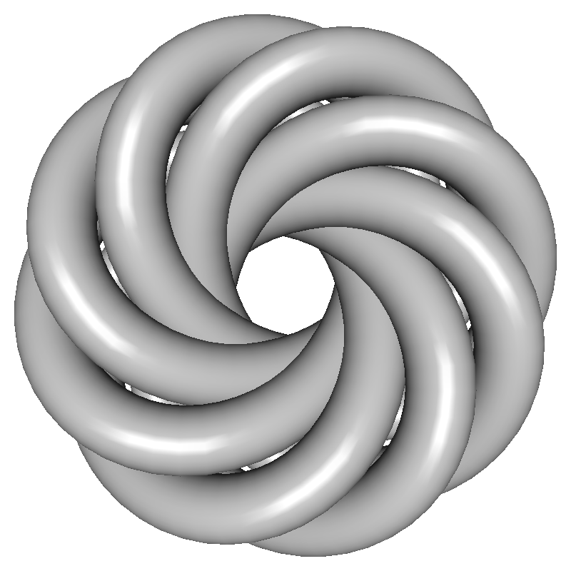 8-leaf trefoil knot