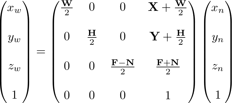 viewport transform matrix